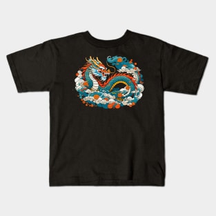 Chinese Dragon Art for Dragons lover gift Kids T-Shirt